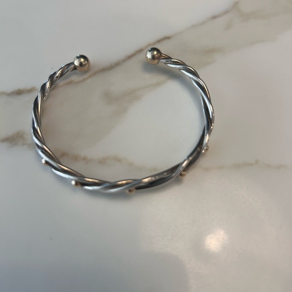 Cape Cod Eden sterling Silver and Gold Twisted Bracelet - Picture 2 of 3